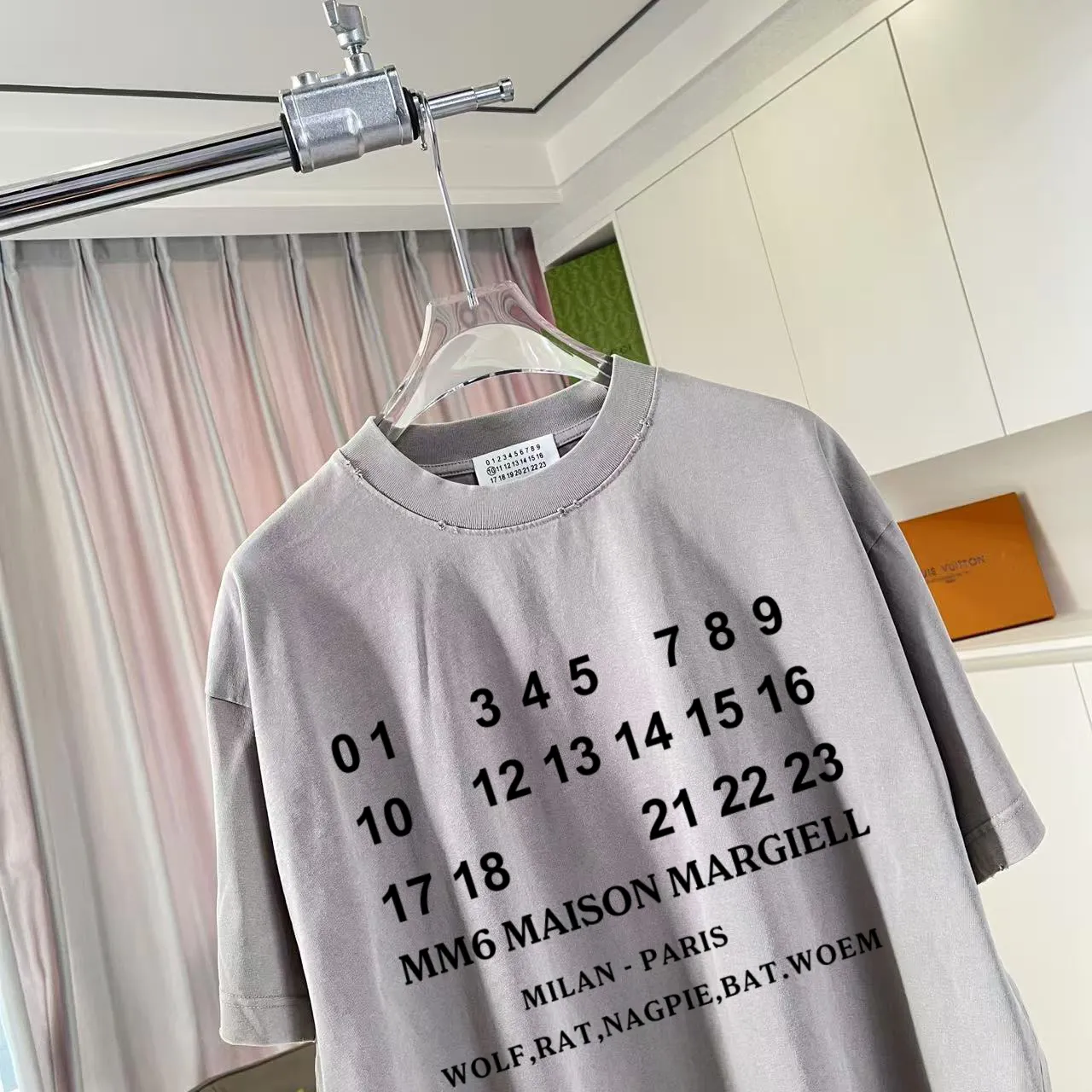 MM 6 2025 New Arrival logo 320g t Same Style Size：S M L XL XXL ：Black Gray Black Red